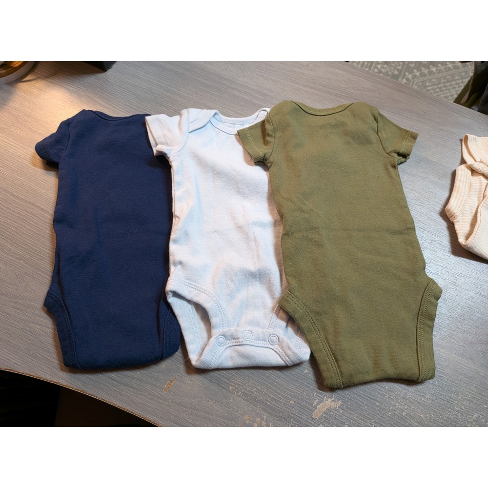 Baby Boy 9pc Clothes Lot Waffle Hoodie Graphic Tee Blue Yellow Newborn - 3m - Picture 5 of 6